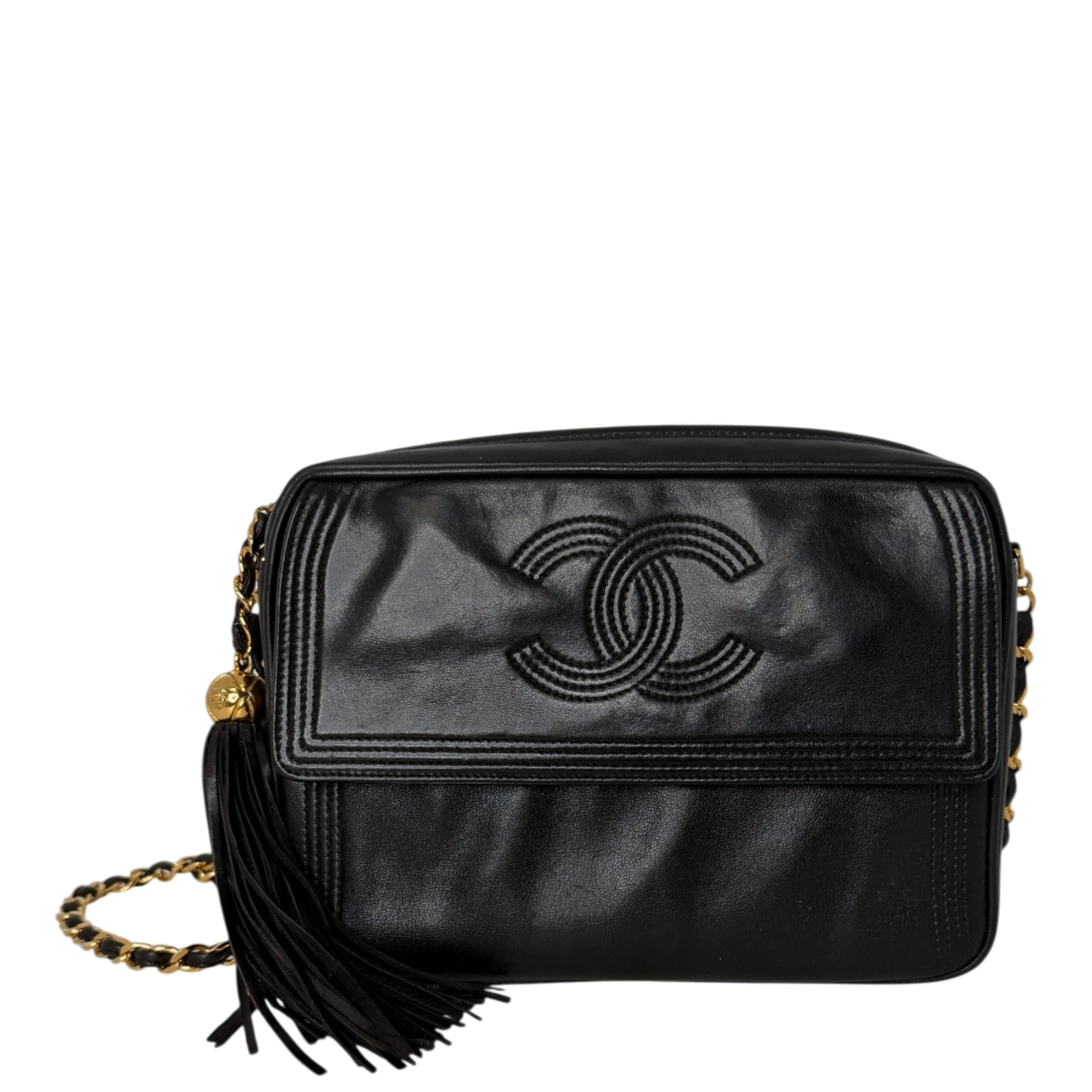 Chanel Coco Mark Camera Bag Lammleder Schwarz Chanel