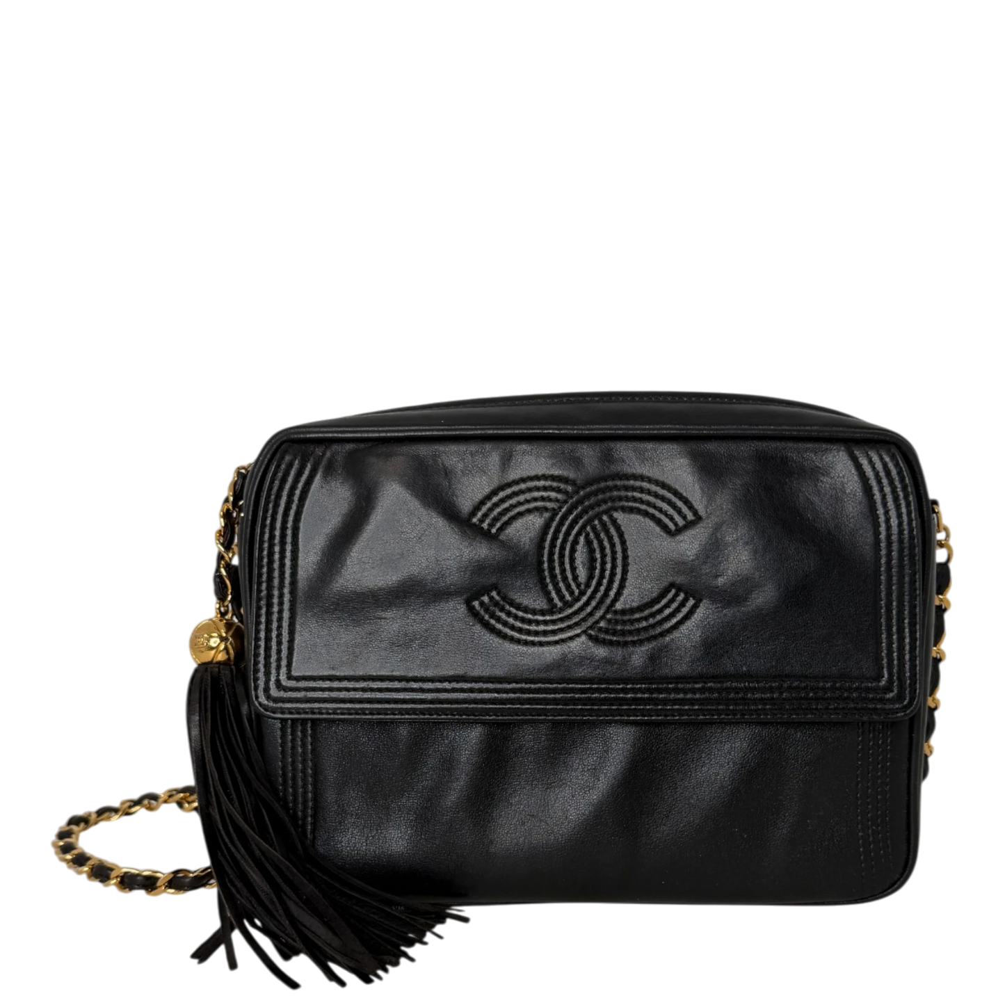 Chanel Coco Mark Camera Bag Lammleder Schwarz Chanel