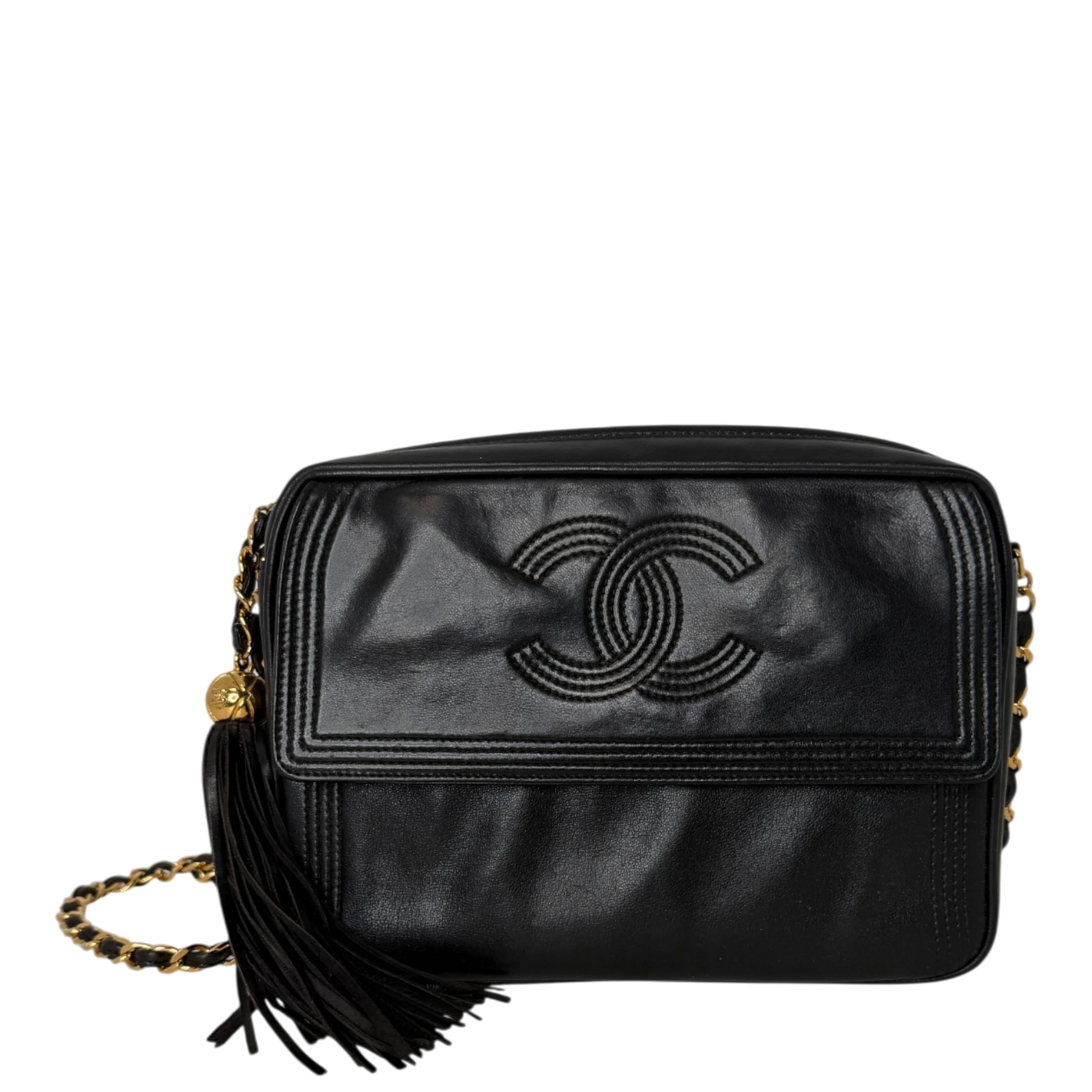 Chanel Coco Mark Camera Bag Lammleder Schwarz Chanel