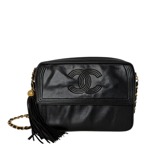 Chanel Coco Mark Camera Bag Lammleder Schwarz
