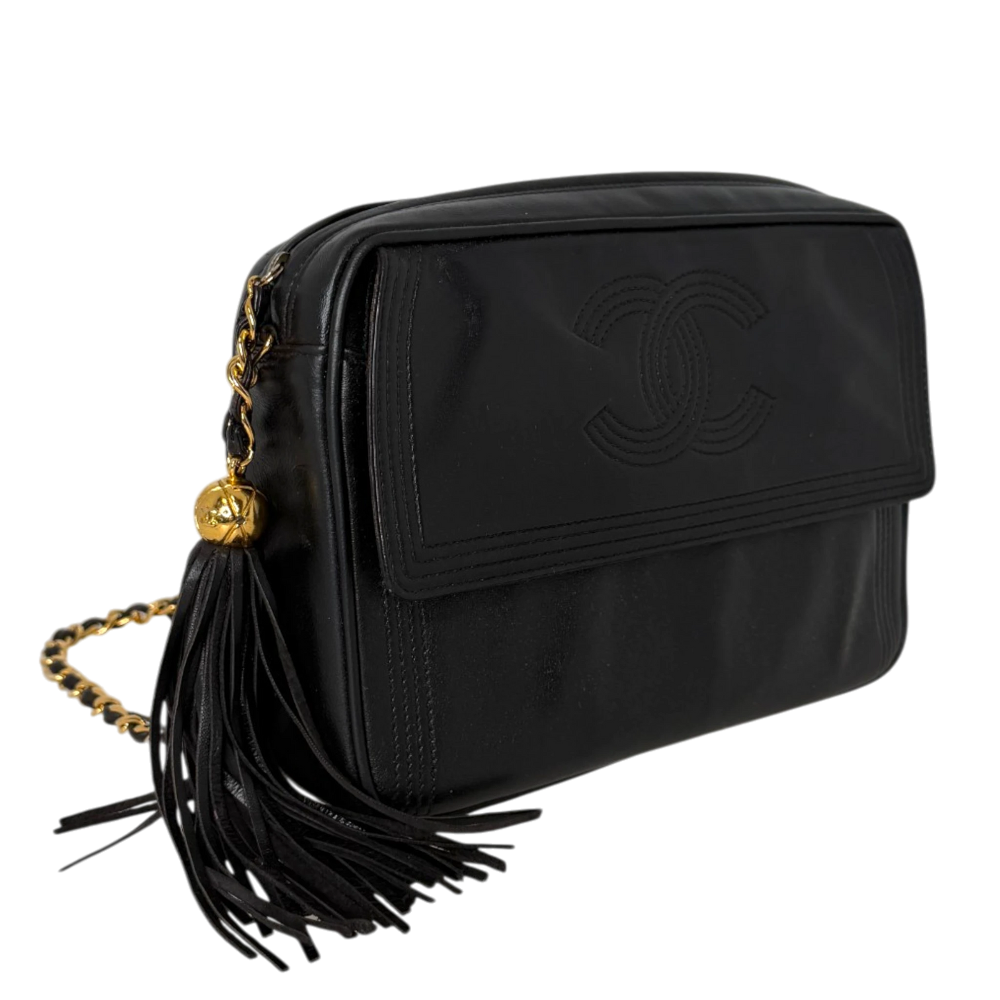 Chanel Coco Mark Camera Bag Lammleder Schwarz Chanel