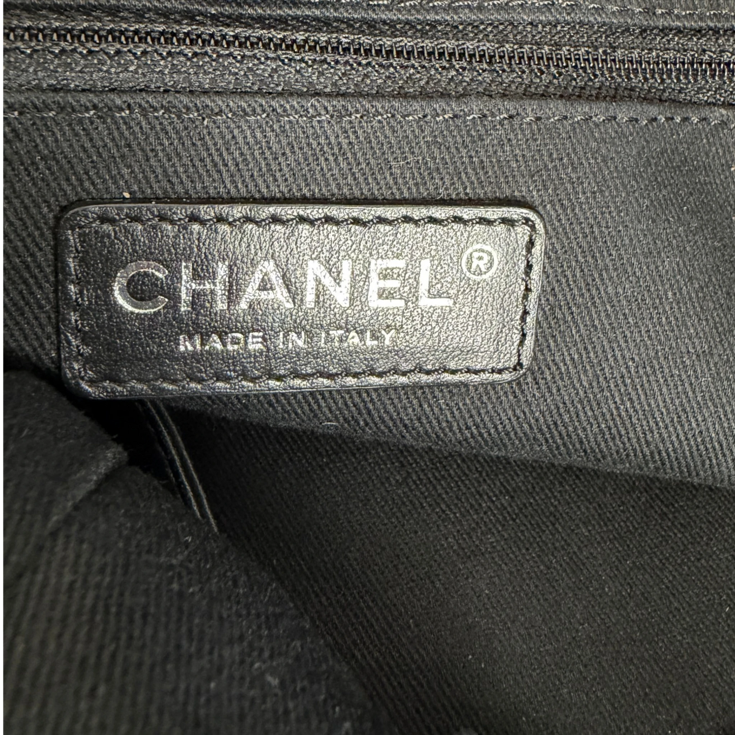 Chanel Deauville mittelgroße Tasche Navy silberne Hardware 2022 Chanel