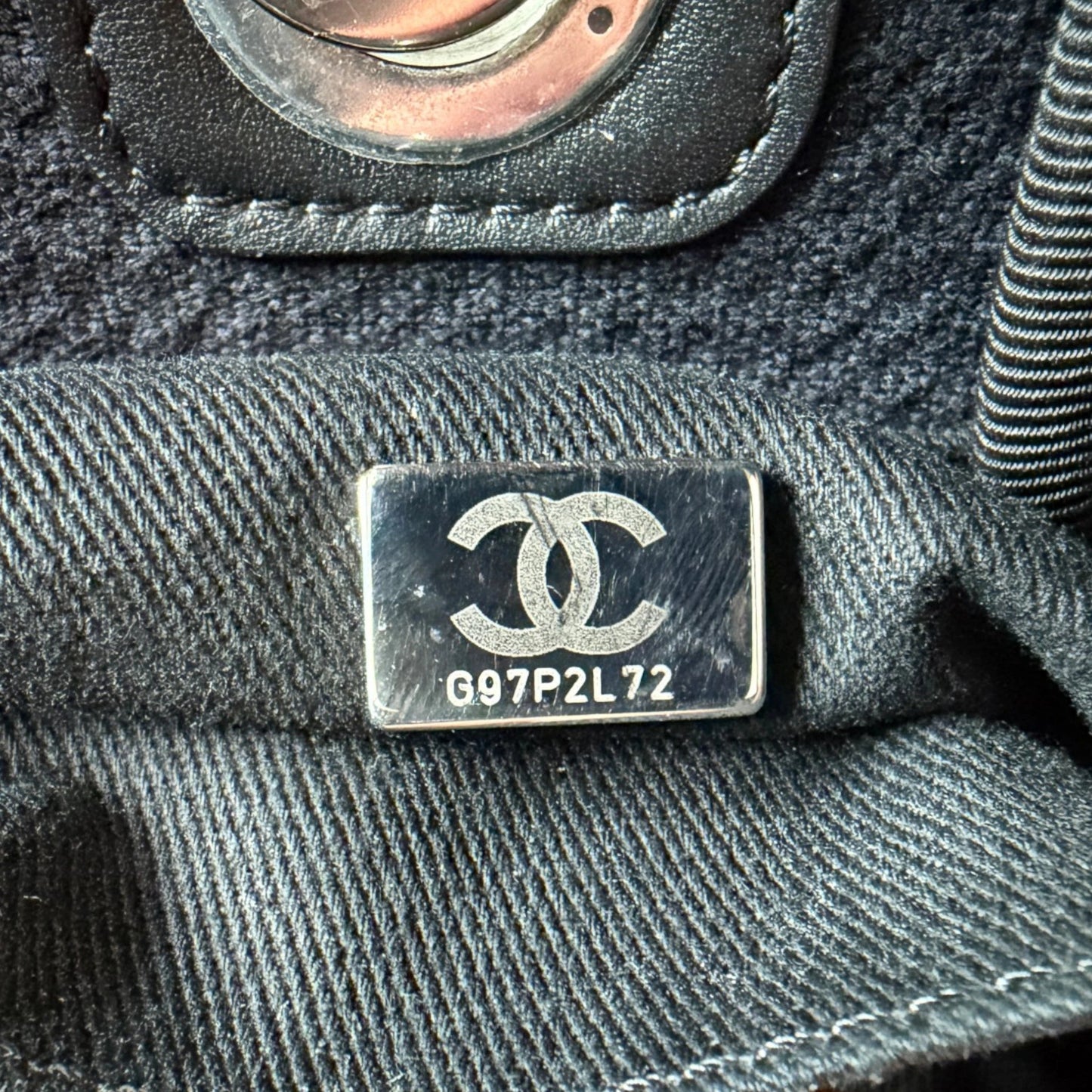 Chanel Deauville mittelgroße Tasche Navy silberne Hardware 2022 Chanel