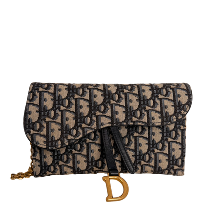Dior Saddle Long Wallet Oblique Dior