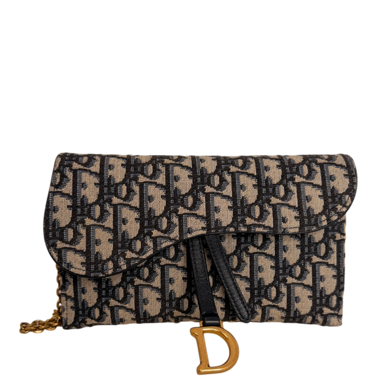 Dior Saddle Long Wallet Oblique Dior