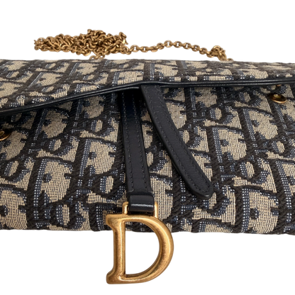 Dior Saddle Long Wallet Oblique Dior