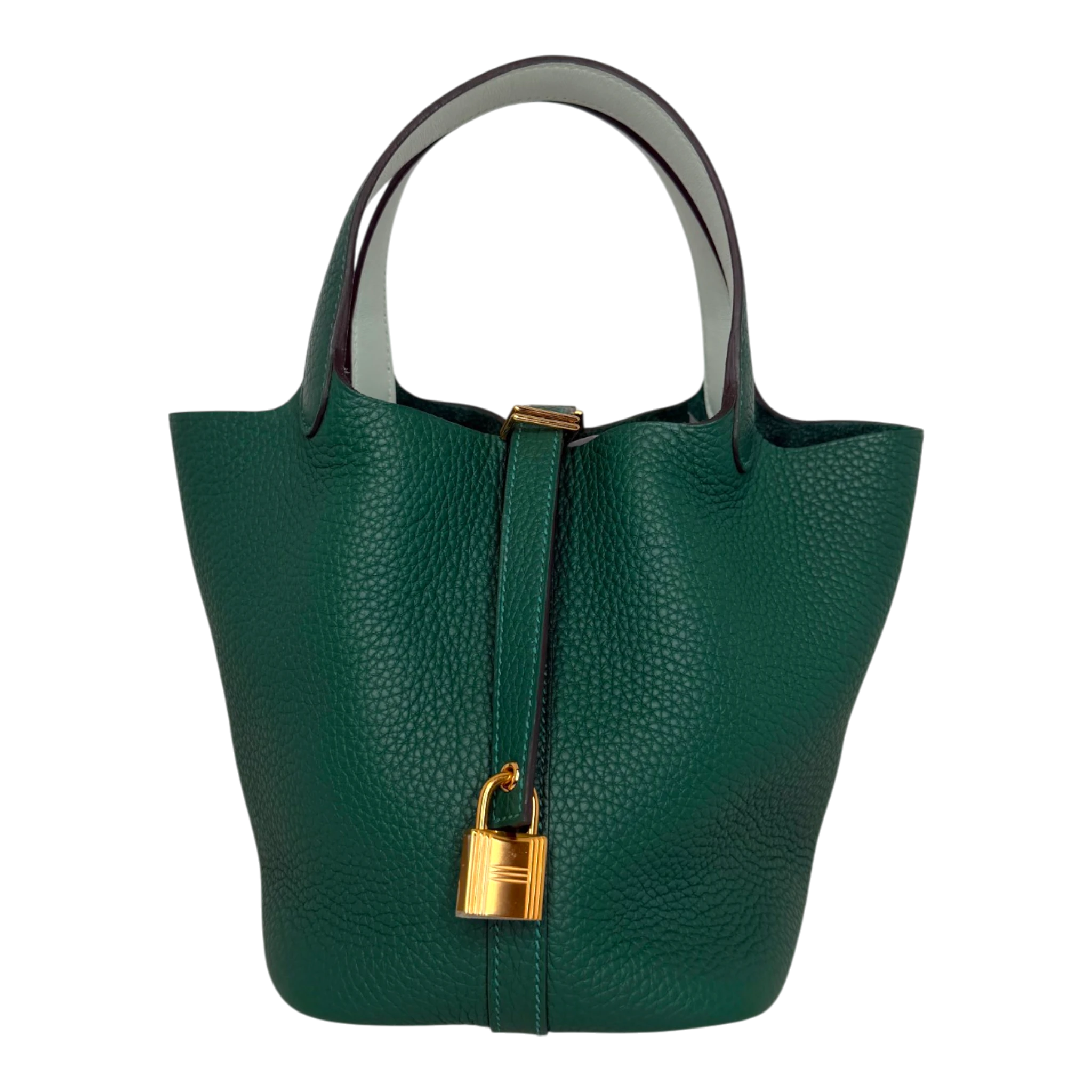 Hermès Picotin 18 Taurillon Clémence Vert Moyen Vert Peppermint 2025 Hermès