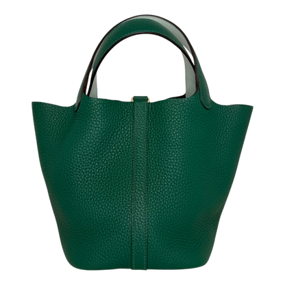 Hermès Picotin 18 Taurillon Clémence Vert Moyen Vert Peppermint 2025 Hermès