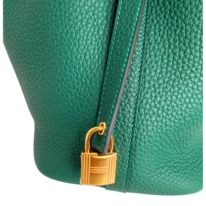 Hermès Picotin 18 Taurillon Clémence Vert Moyen Vert Peppermint 2025 Hermès