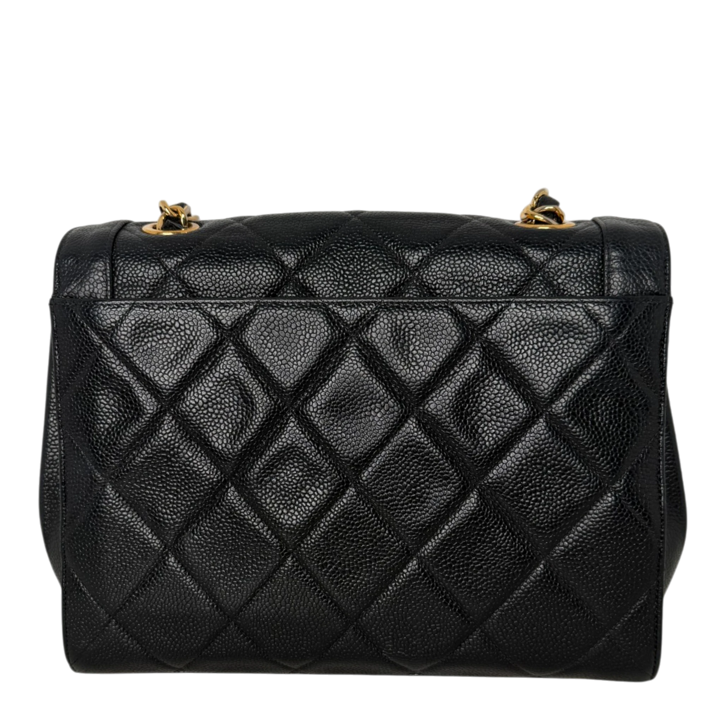 Chanel Vintage Flap Bag Caviar Schwarz vergoldete Hardware Chanel