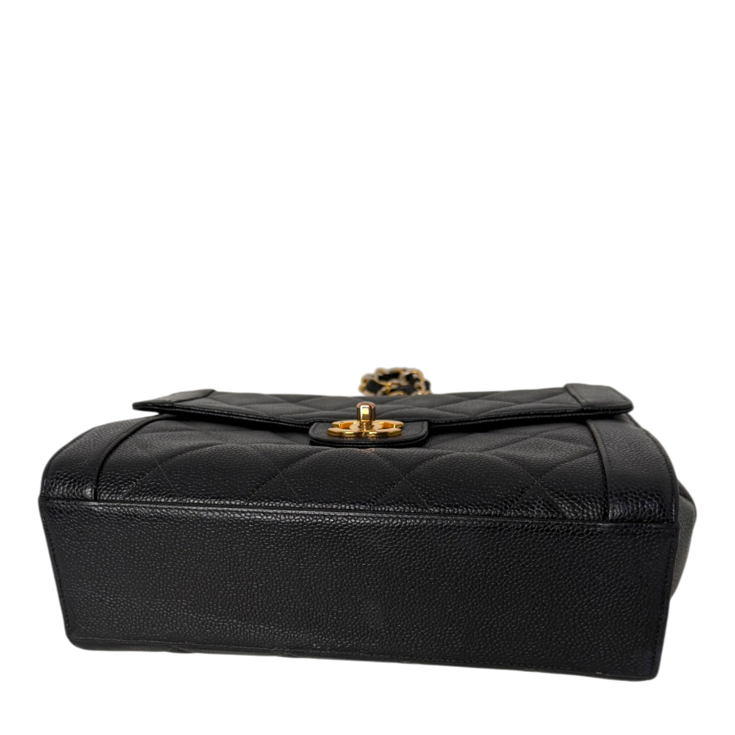 Chanel Vintage Flap Bag Caviar Schwarz vergoldete Hardware Chanel