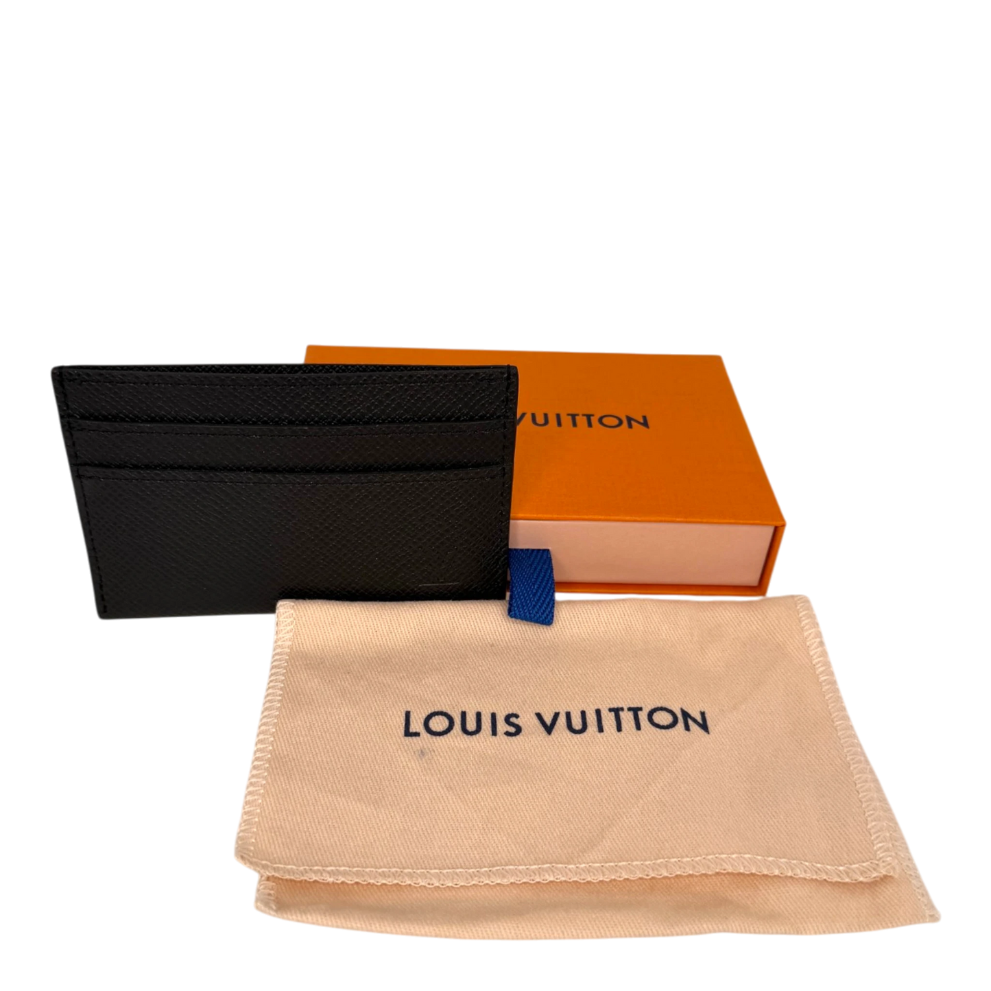 Louis Vuitton Double Card Holder Taiga Schwarz Louis Vuitton