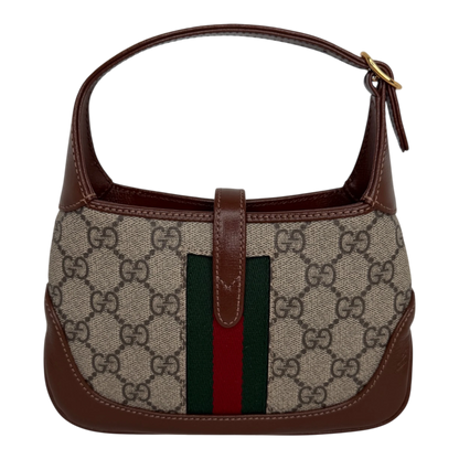 Gucci Jackie 1961 Mini Schultertasche GG Supreme Canvas Beige Ebony Gucci