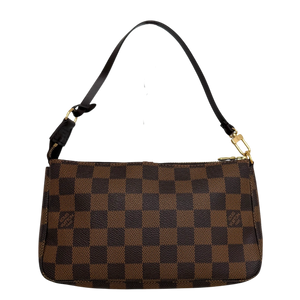 Louis Vuitton Pochette Accessoires Damier Ebène Canvas Braun Gold