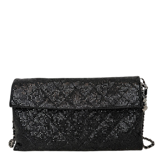 Chanel Métiers d'Art Paris-Salzburg 2014 Clutch mit Kette Schwarz Chanel