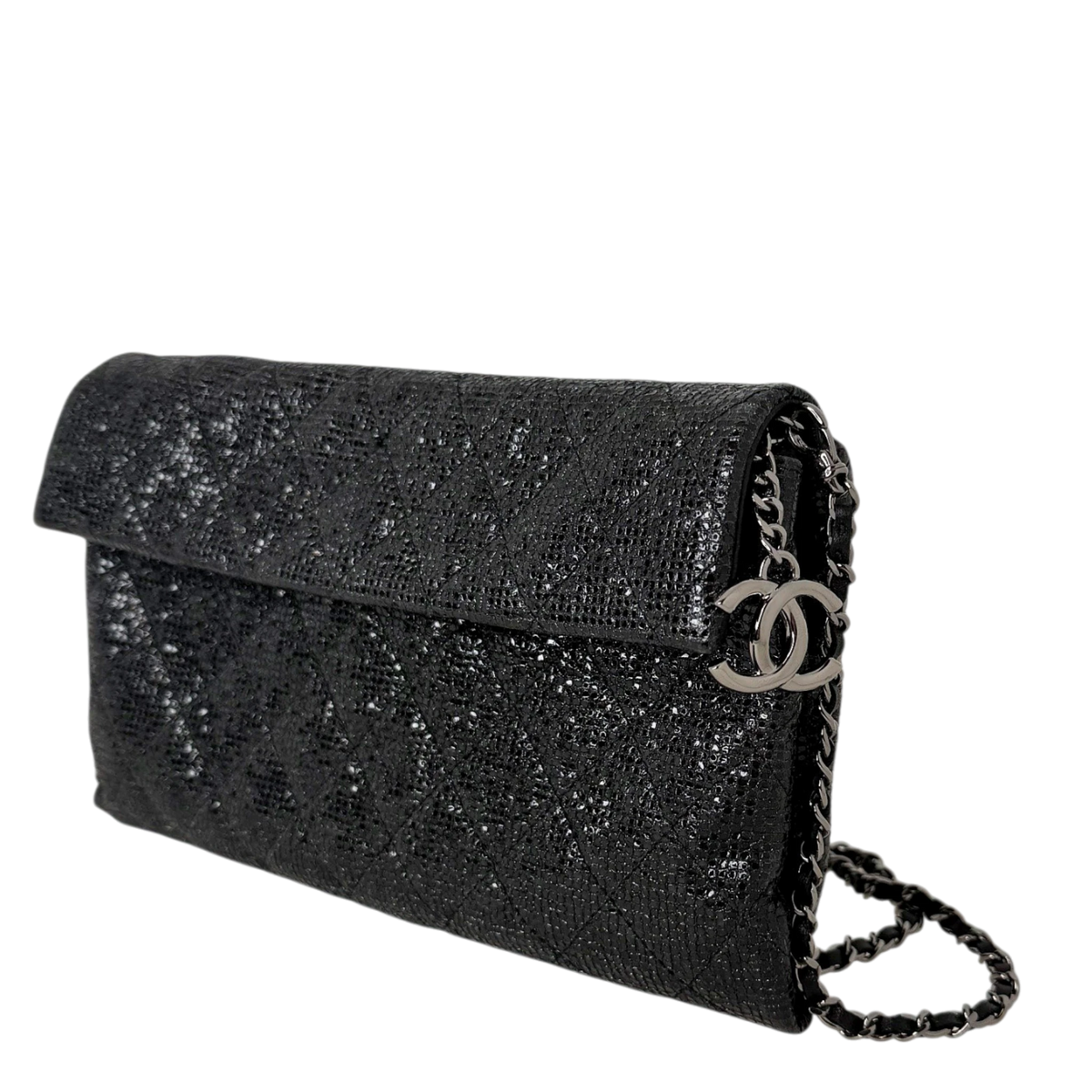 Chanel Métiers d'Art Paris-Salzburg 2014 Clutch mit Kette Schwarz Chanel