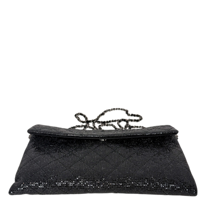 Chanel Métiers d'Art Paris-Salzburg 2014 Clutch mit Kette Schwarz Chanel