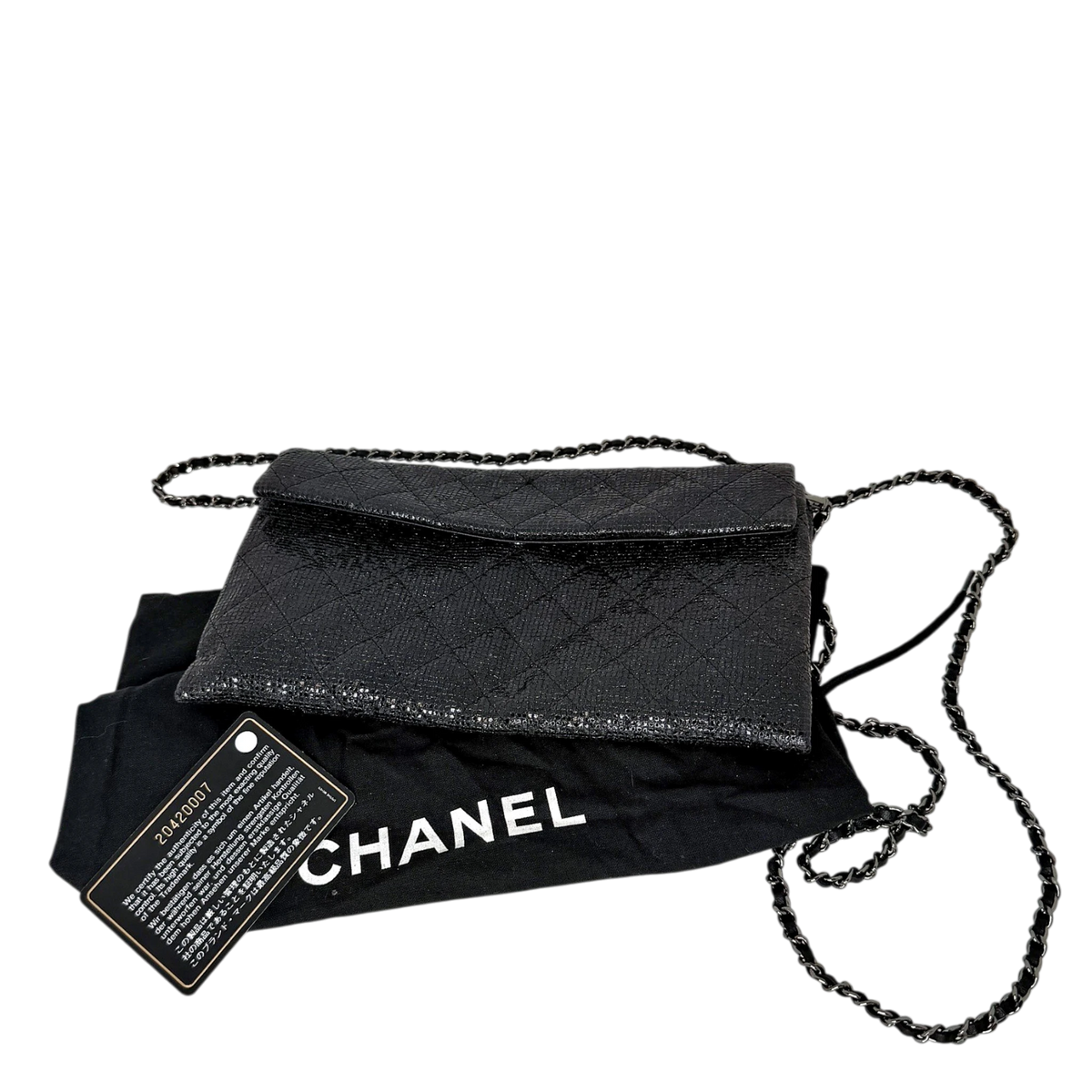 Chanel Métiers d'Art Paris-Salzburg 2014 Clutch mit Kette Schwarz Chanel