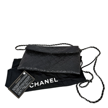 Chanel Métiers d'Art Paris-Salzburg 2014 Clutch mit Kette Schwarz Chanel