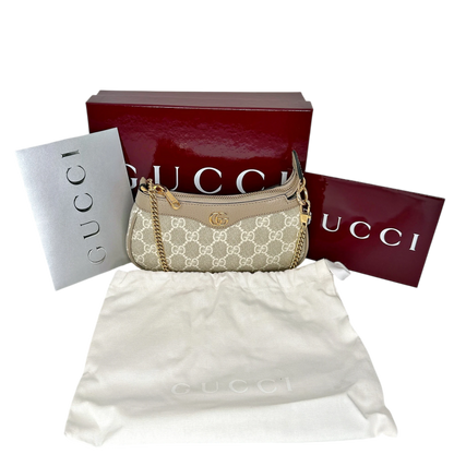 Gucci Ophidia GG Mini Bag GG Supreme Canvas Beige Weiß Gold Gucci