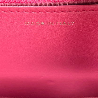 Chanel 19 Wallet On Chain WOC Lammleder Pink Fuchsia Gold Silber Chanel