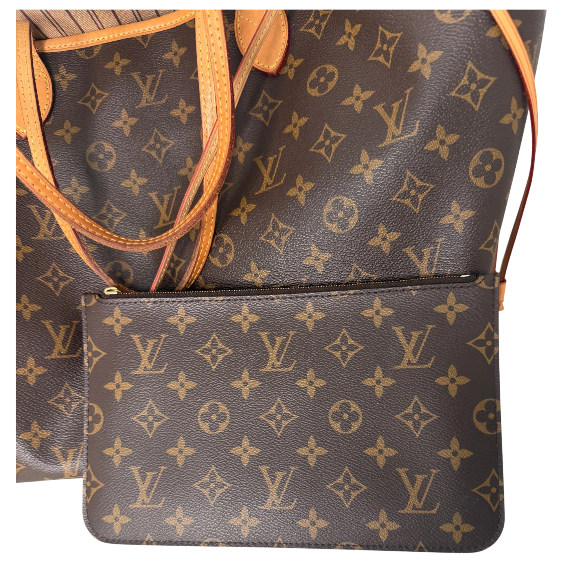 Louis Vuitton Neverfull GM Monogram Canvas Braun mit Pochette Louis Vuitton