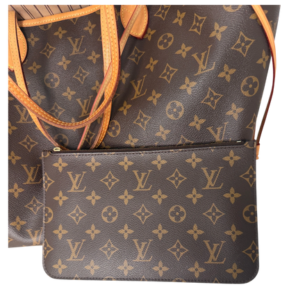 Louis Vuitton Neverfull GM Monogram Canvas Braun mit Pochette Louis Vuitton