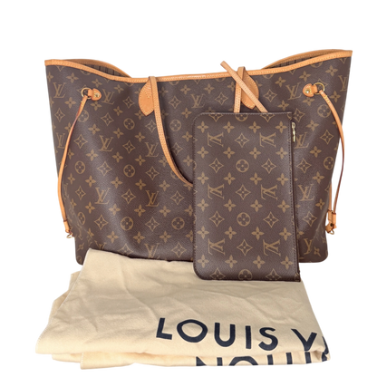 Louis Vuitton Neverfull GM Monogram Canvas Braun mit Pochette Louis Vuitton