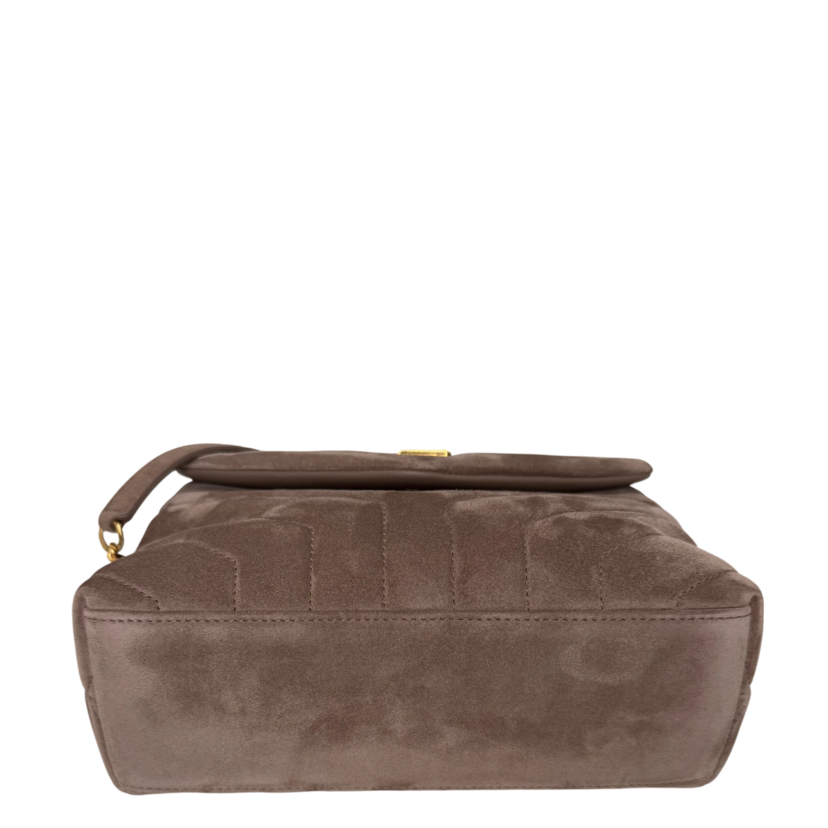 Saint Laurent Loulou Small Veloursleder Taupe Gold Y-Steppung Saint Laurent