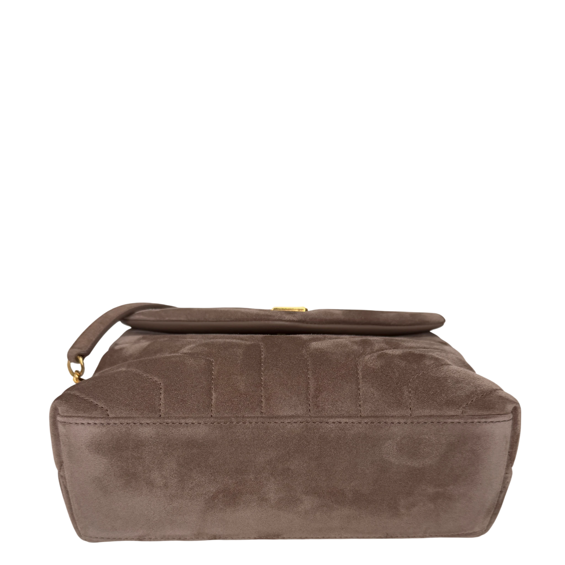 Saint Laurent Loulou Small Veloursleder Taupe Gold Y-Steppung Saint Laurent