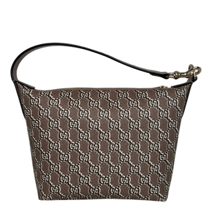 Gucci GG Shadow Super Mini Shoulder Bag Canvas Beige Braun Gold
