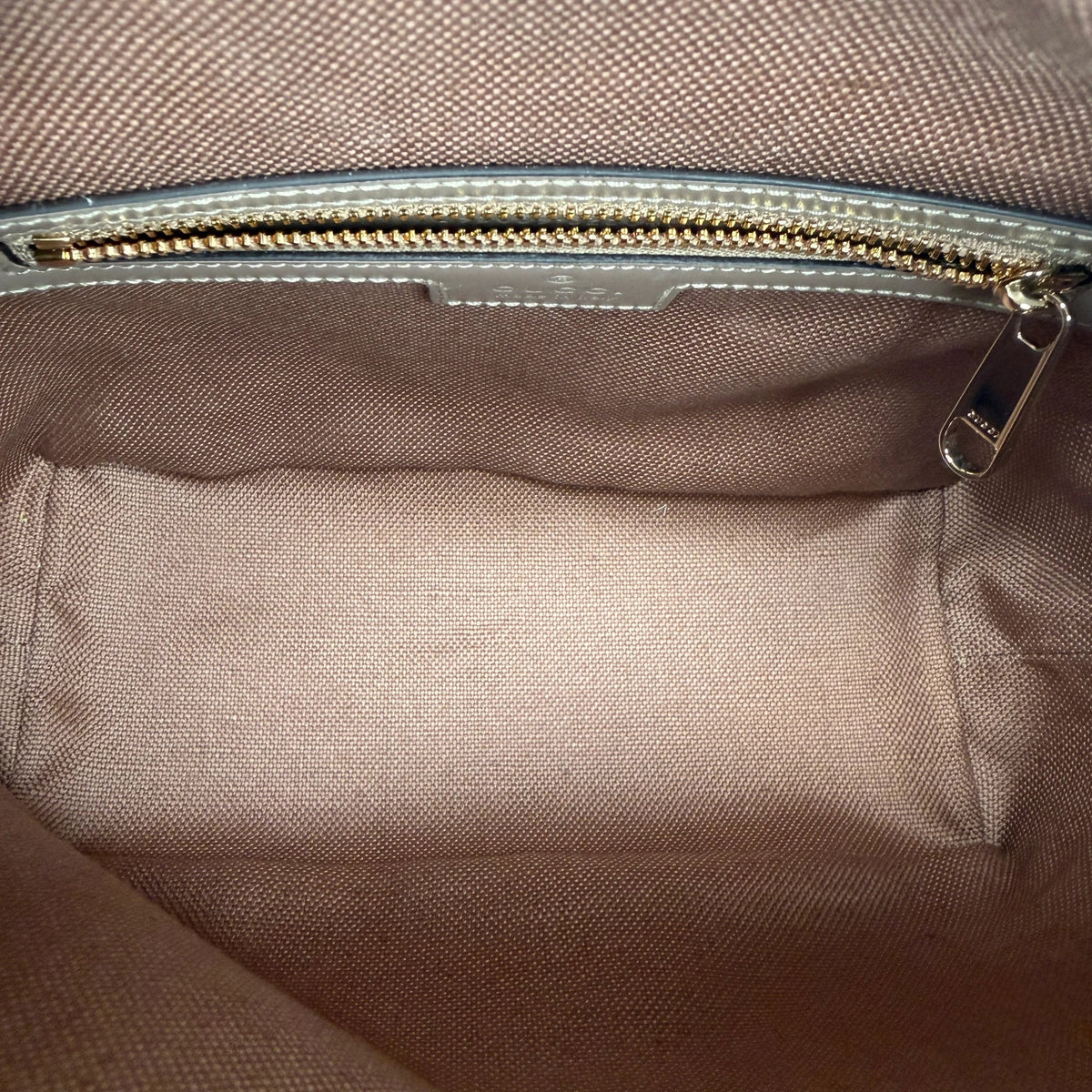 Gucci GG Shadow Super Mini Shoulder Bag Canvas Beige Braun Gold Gucci