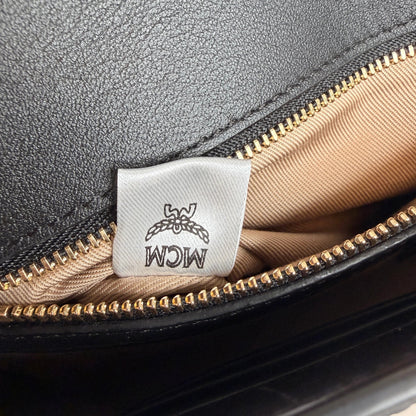 MCM Tracy Medium Crossbody Visetos Cognac Schwarz Gold Kette MCM
