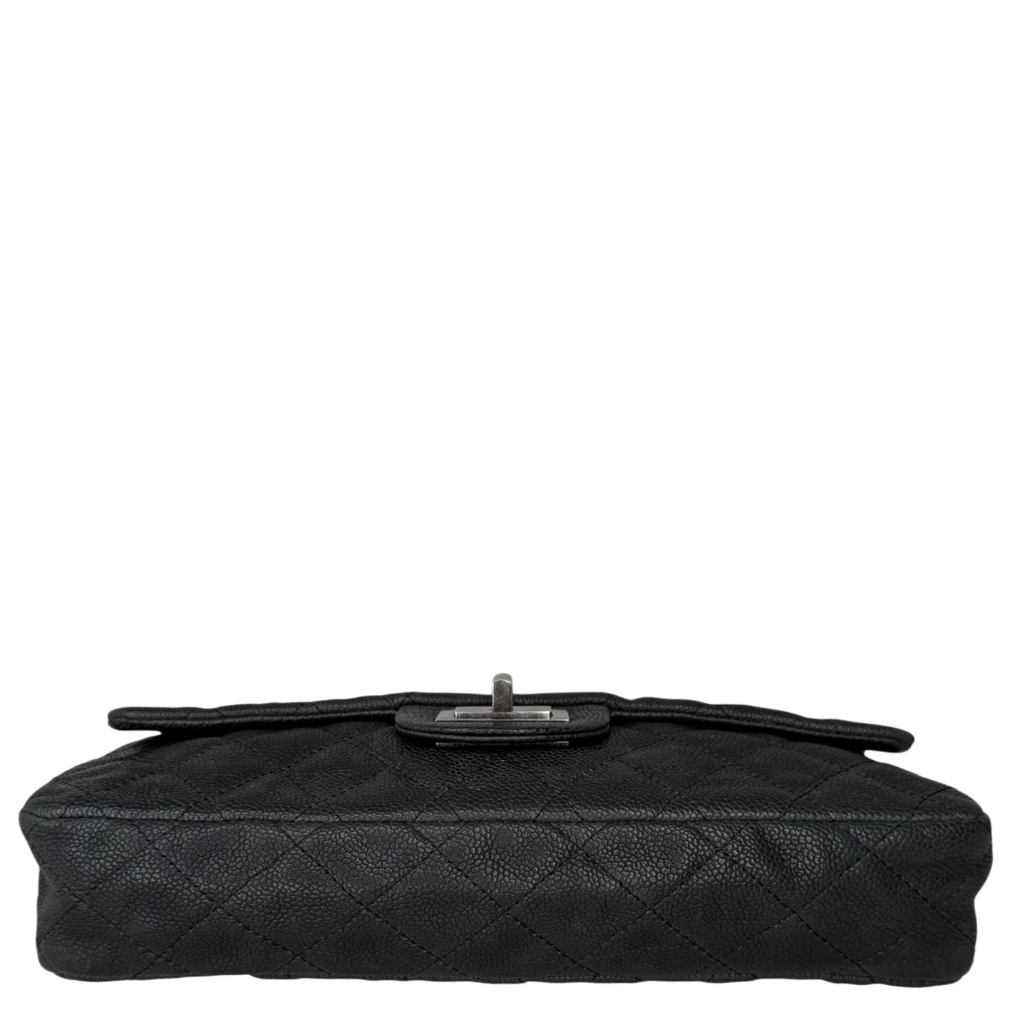 Chanel 2.55 Reissue East-West Flap Kaviarleder Grau, Ruthenium / neuwertig Chanel