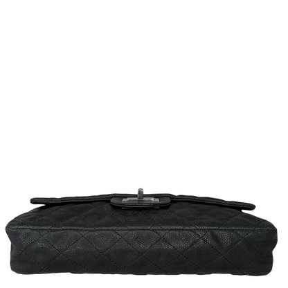 Chanel 2.55 Reissue East-West Flap Kaviarleder Grau, Ruthenium / neuwertig Chanel