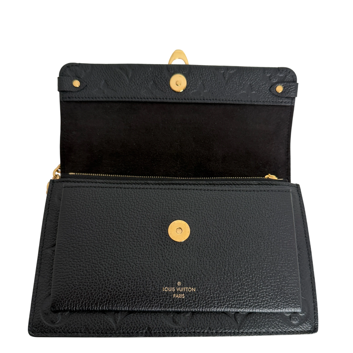 Louis Vuitton Vavin Chain Wallet Monogram Empreinte Schwarz Gold Louis Vuitton