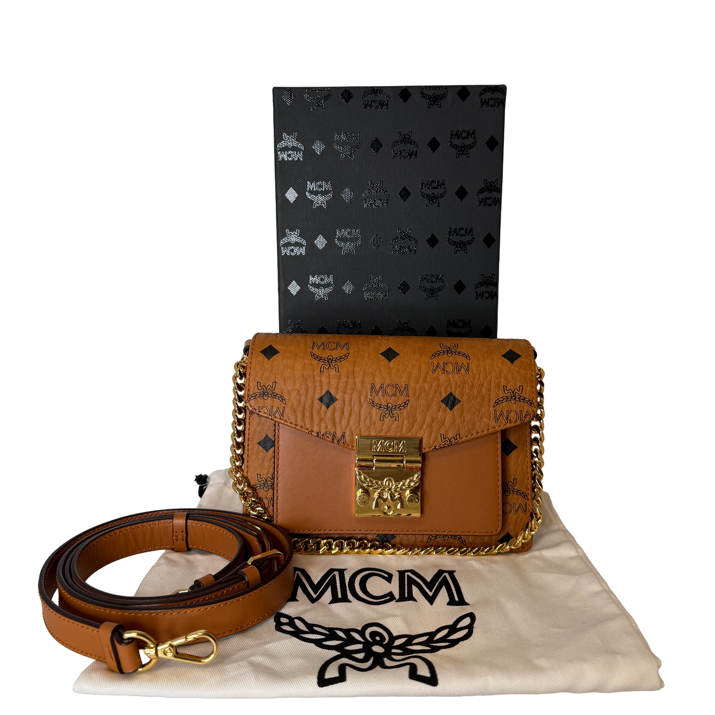 MCM Patricia Crossbody-Tasche in Visetos / neuwertig MCM