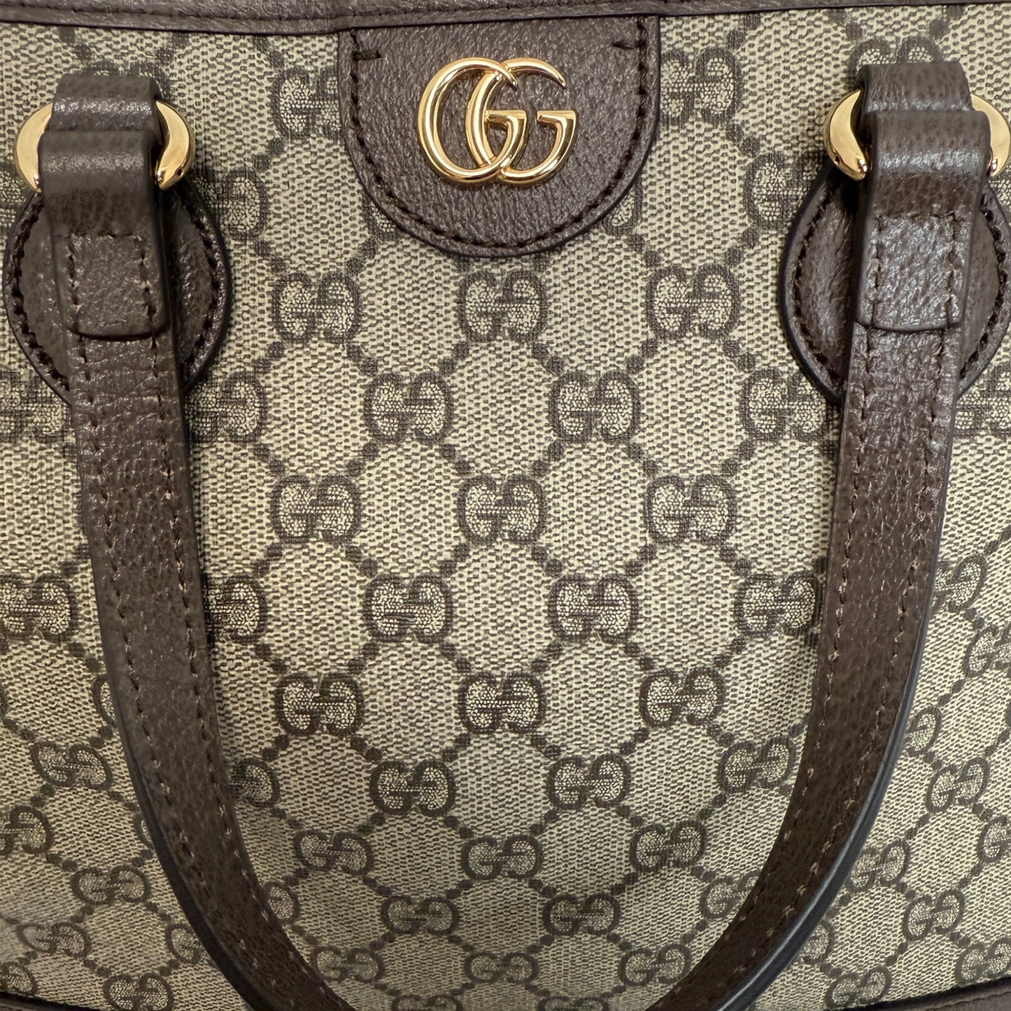 Gucci Ophidia GG Supreme Small Shopper beige / braun / neuwertig Gucci