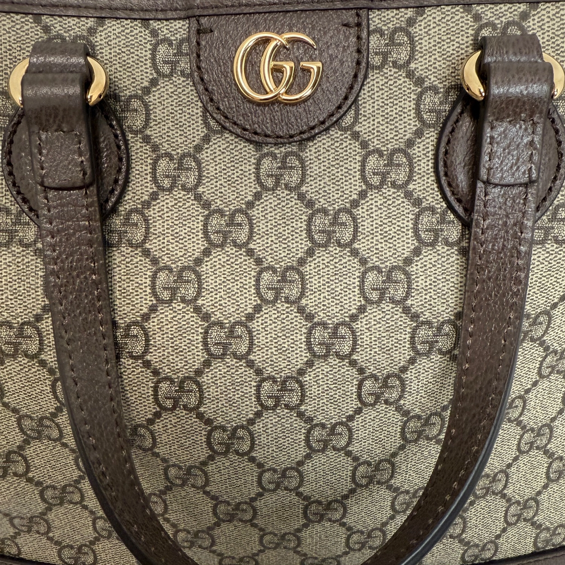Gucci Ophidia GG Supreme Small Shopper beige / braun / neuwertig Gucci
