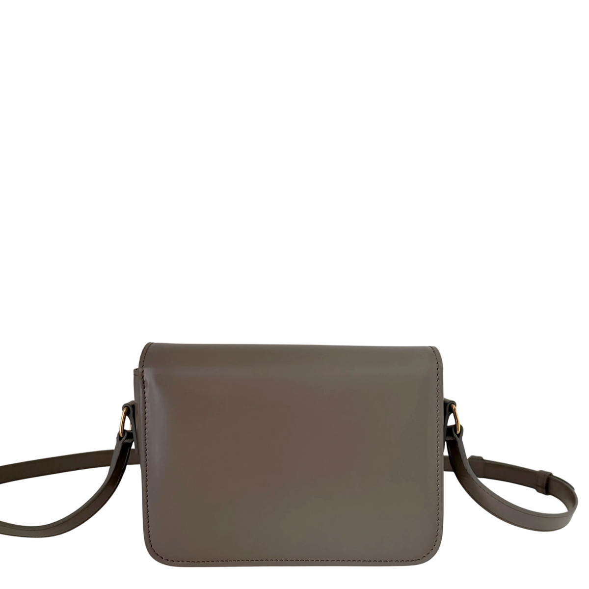 Celine Teen Triomphe Shiny Calfskin Pebble Greige Gold Tasche Celine