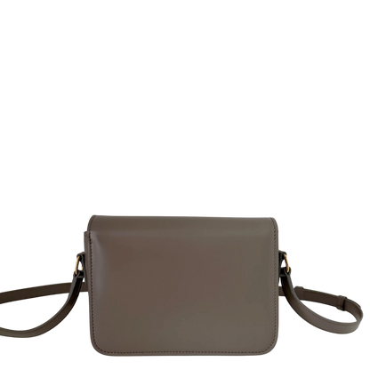 Celine Teen Triomphe Shiny Calfskin Pebble Greige Gold Tasche Celine