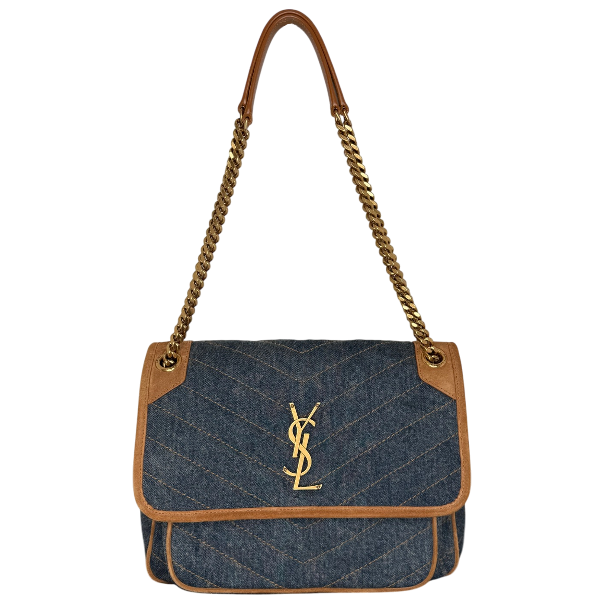 Saint Laurent Niki Denim mittelgroß blau / sehr gut Saint Laurent