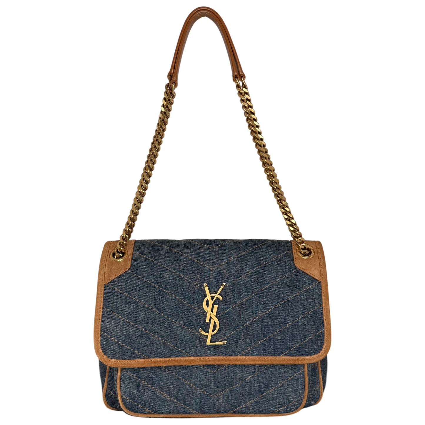 Saint Laurent Niki Denim mittelgroß blau / sehr gut Saint Laurent