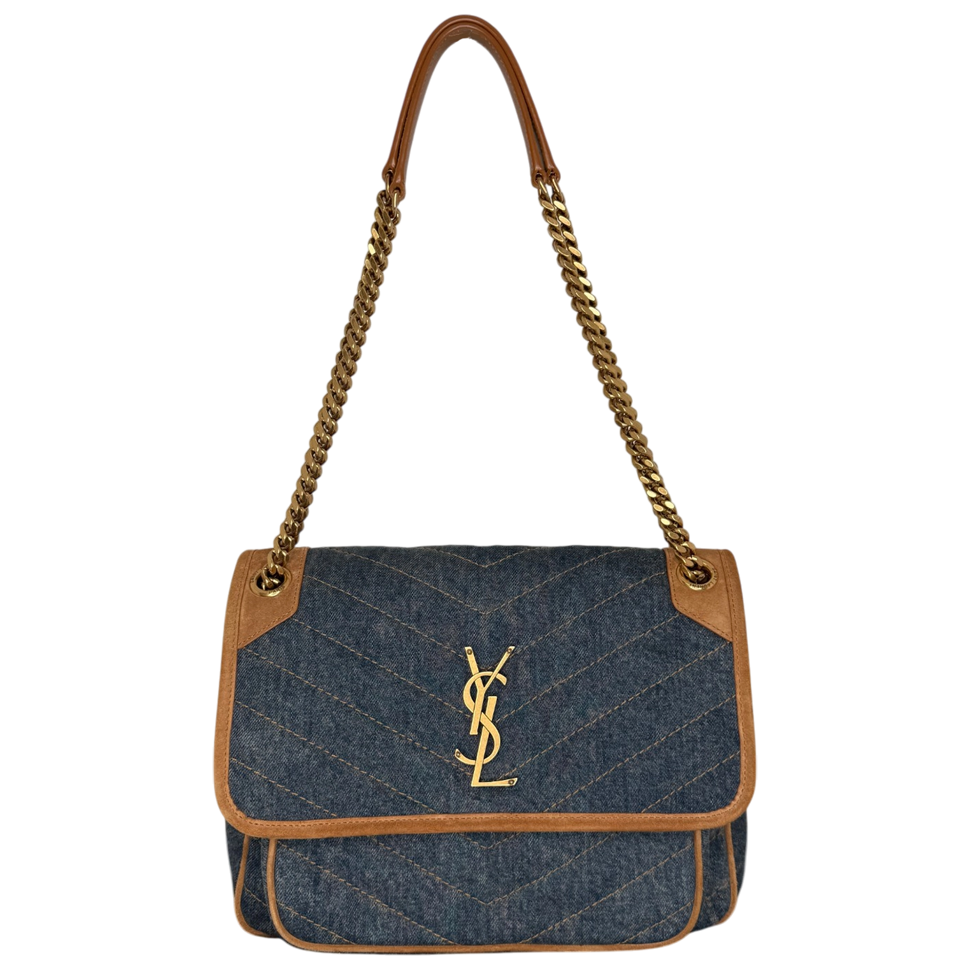Saint Laurent Niki Denim mittelgroß blau / sehr gut Saint Laurent