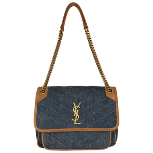 Saint Laurent Niki Denim mittelgroß blau / sehr gut