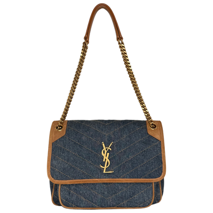 Saint Laurent Niki Denim mittelgroß blau / sehr gut Saint Laurent