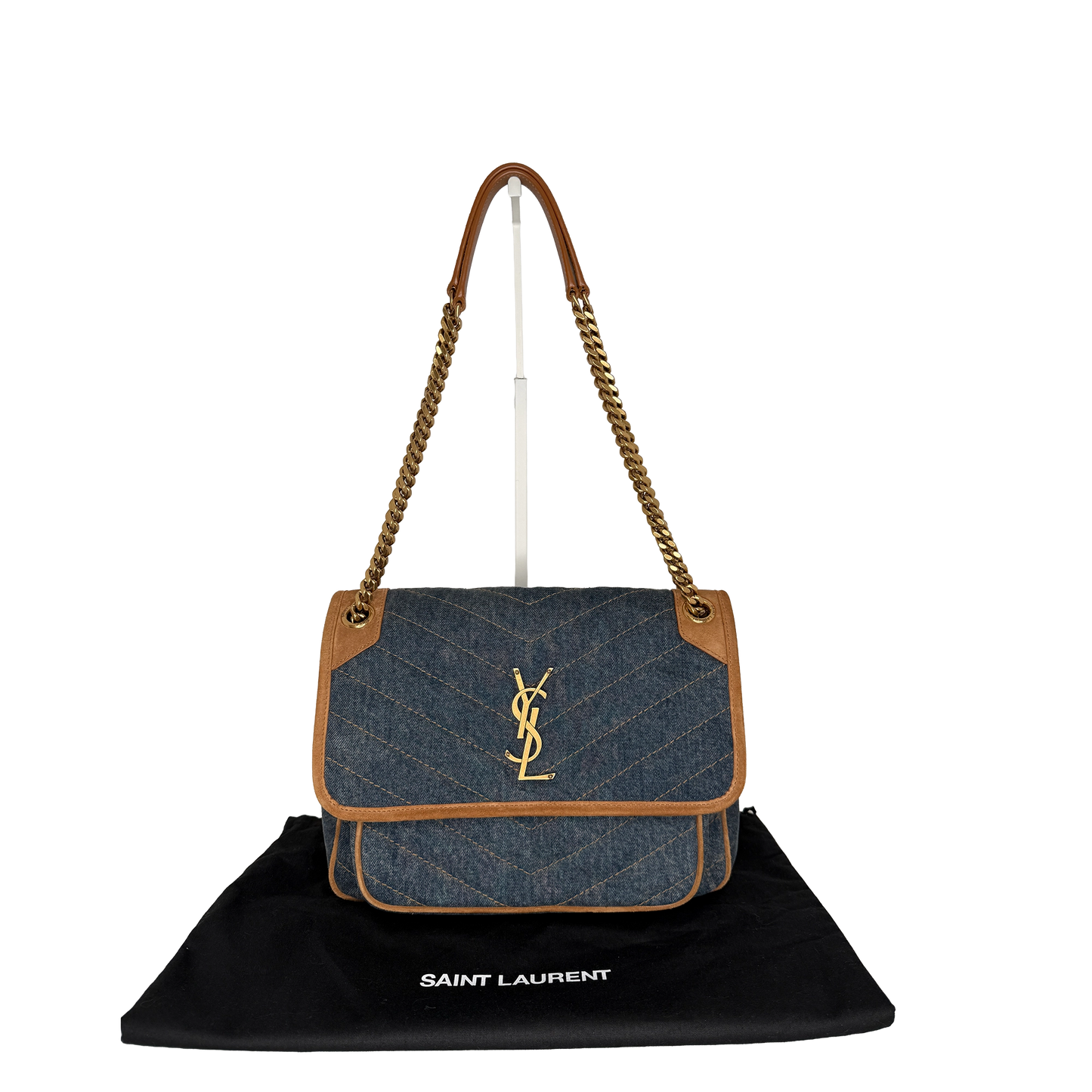 Saint Laurent Niki Denim mittelgroß blau / sehr gut Saint Laurent