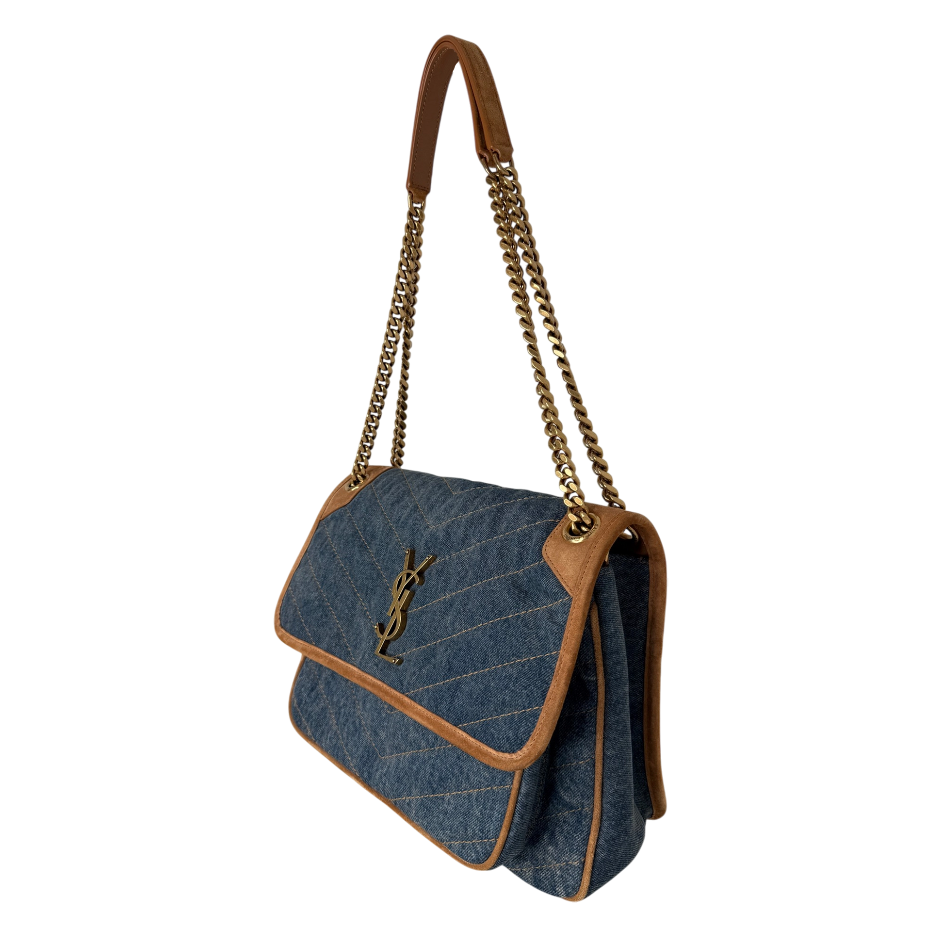 Saint Laurent Niki Denim mittelgroß blau / sehr gut Saint Laurent