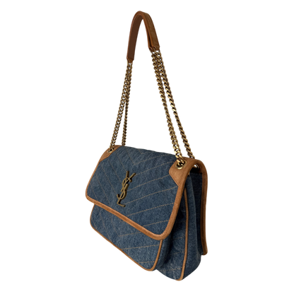 Saint Laurent Niki Denim mittelgroß blau / sehr gut Saint Laurent