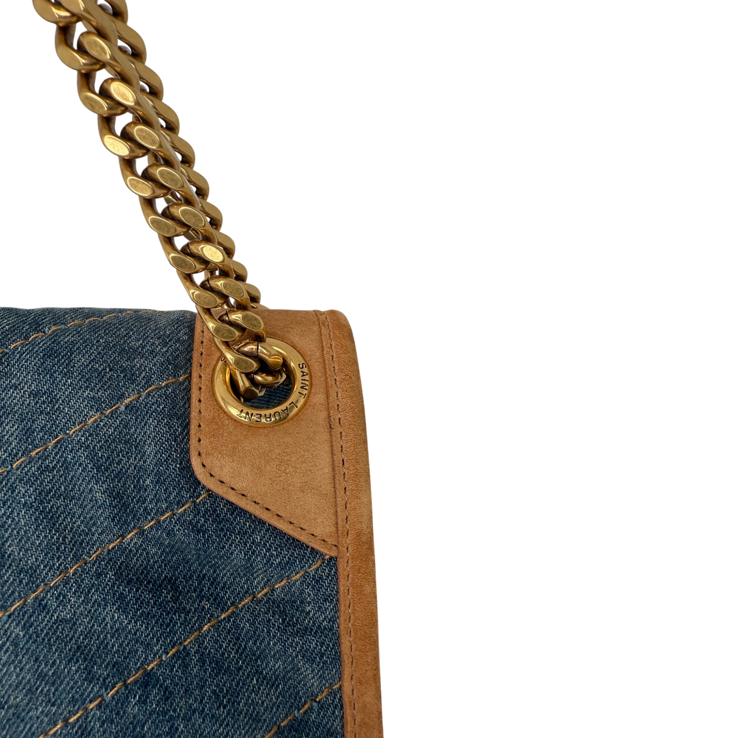 Saint Laurent Niki Denim mittelgroß blau / sehr gut Saint Laurent